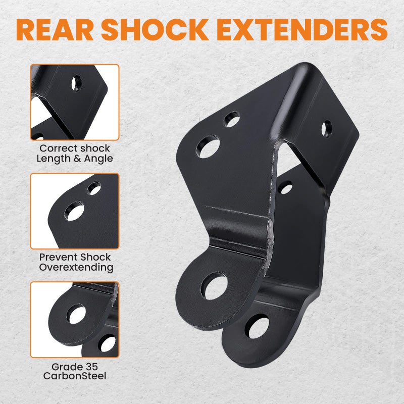 Tuningsworld 3   - 5    Shock Extenders for Chevy Silverado C1500, for GMC Sierra C1500 2WD 1988-1998, Rear Shocks Drop Lowering Extension Brackets - Image 4